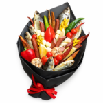 Мужской букет из колбас и рыбы