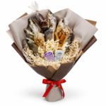 Мужской букет из рыбы и сухариками