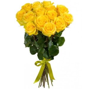 Желтая роза Пени Лайн 80 см 15 штук