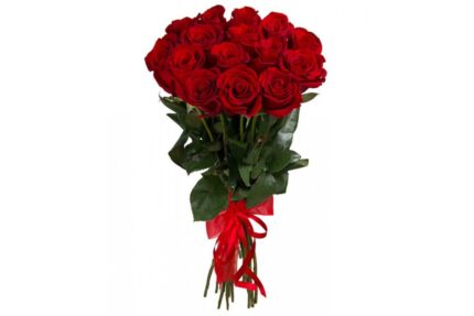 Красная роза 90 см 15 штук