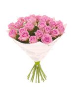 Розовая роза Аква 70 см 25 штук