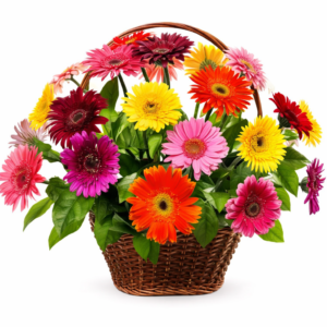 Корзина из гербер 25 шт
