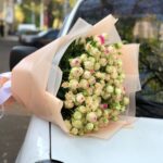 Кустовая пионовидная роза 51шт