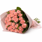 Персиковая роза 35 штук
