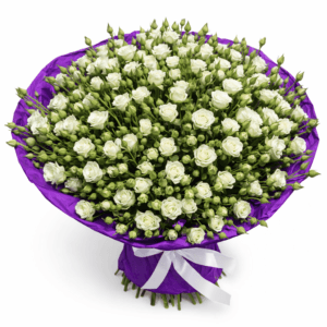 Букет из спрей розы «Белоснежный»