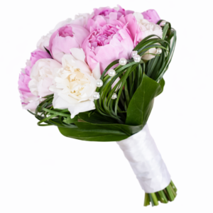 Свадебный букет невесты «Розовые пионы»