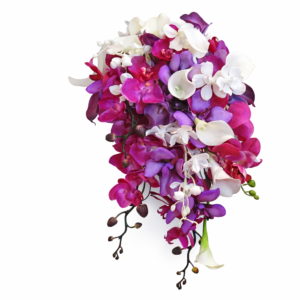 Свадебный каскадный букет невесты «Дикая орхидея»