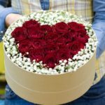 Коробка з троянд №12