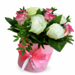 15 роз в шляпной коробке