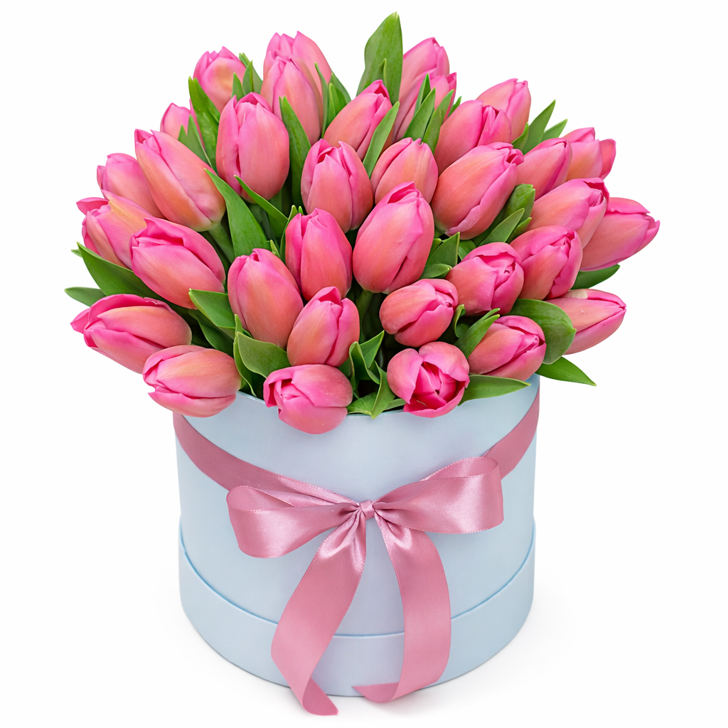 19 тюльпанов в коробке 19 тюльпанов в коробке