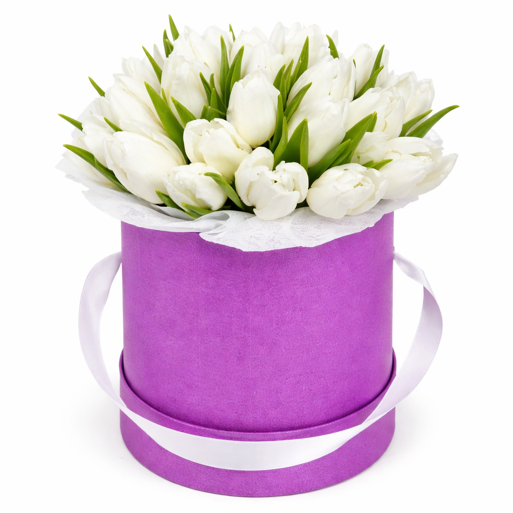 25 тюльпанов в коробке № 28 25 тюльпанов в коробке № 28