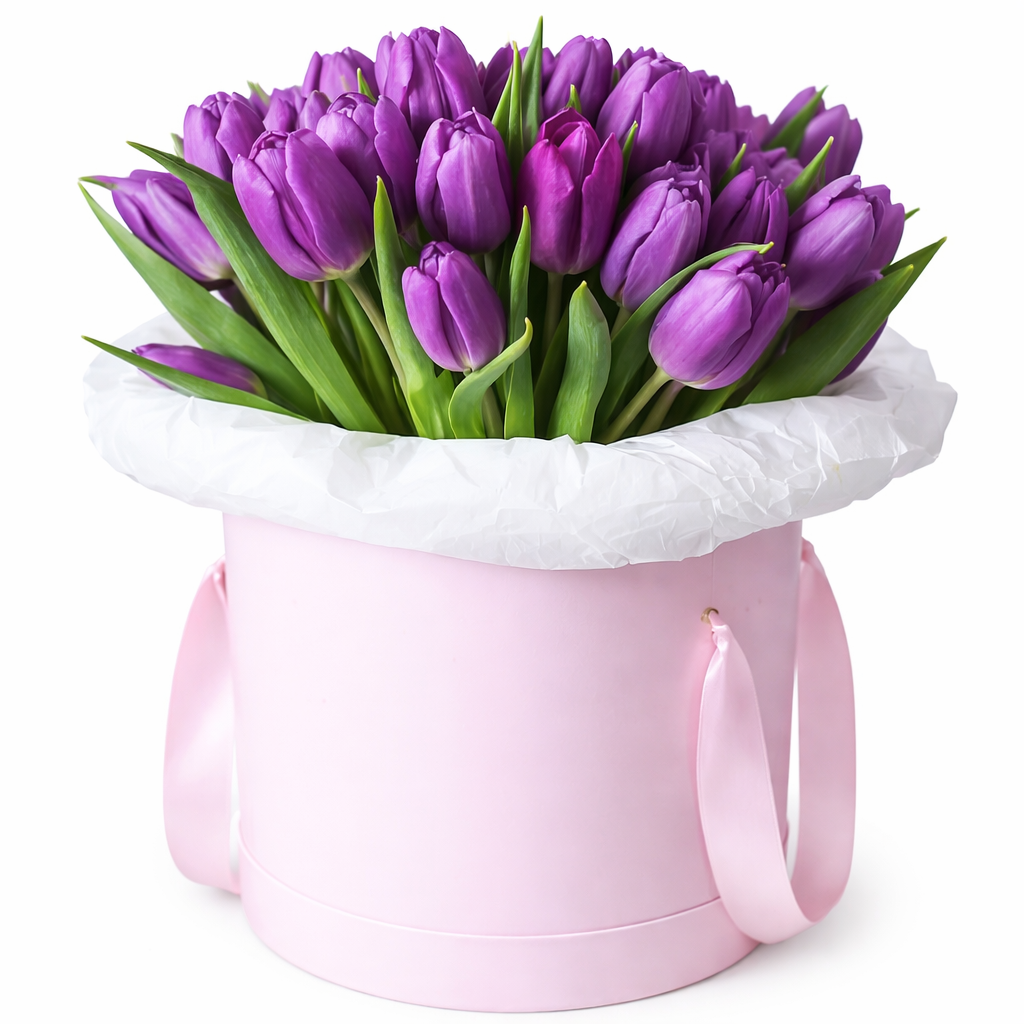 35 тюльпанов в коробке 35 тюльпанов в коробке