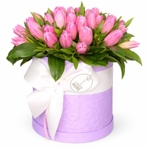 45 тюльпанов в коробке №22