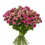 Bouquet of 25 pink spray roses
