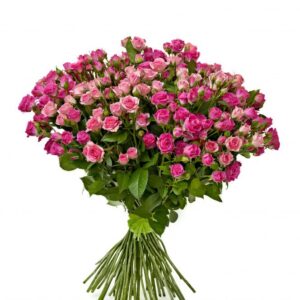 Букет из 35 розовых кустовых роз