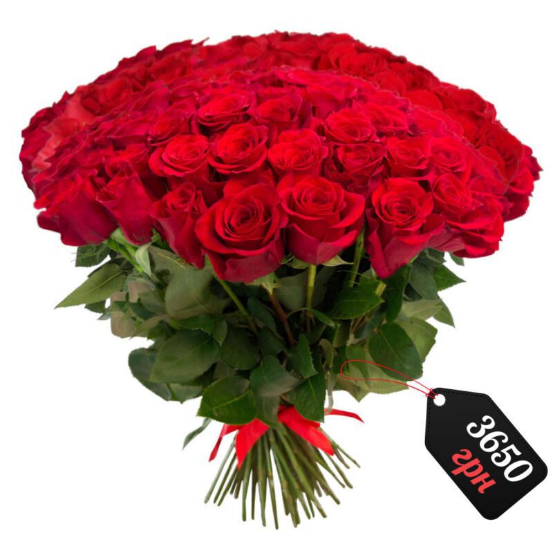 51 красная роза Эквадор + Raffaello