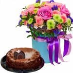 Composition with cake 