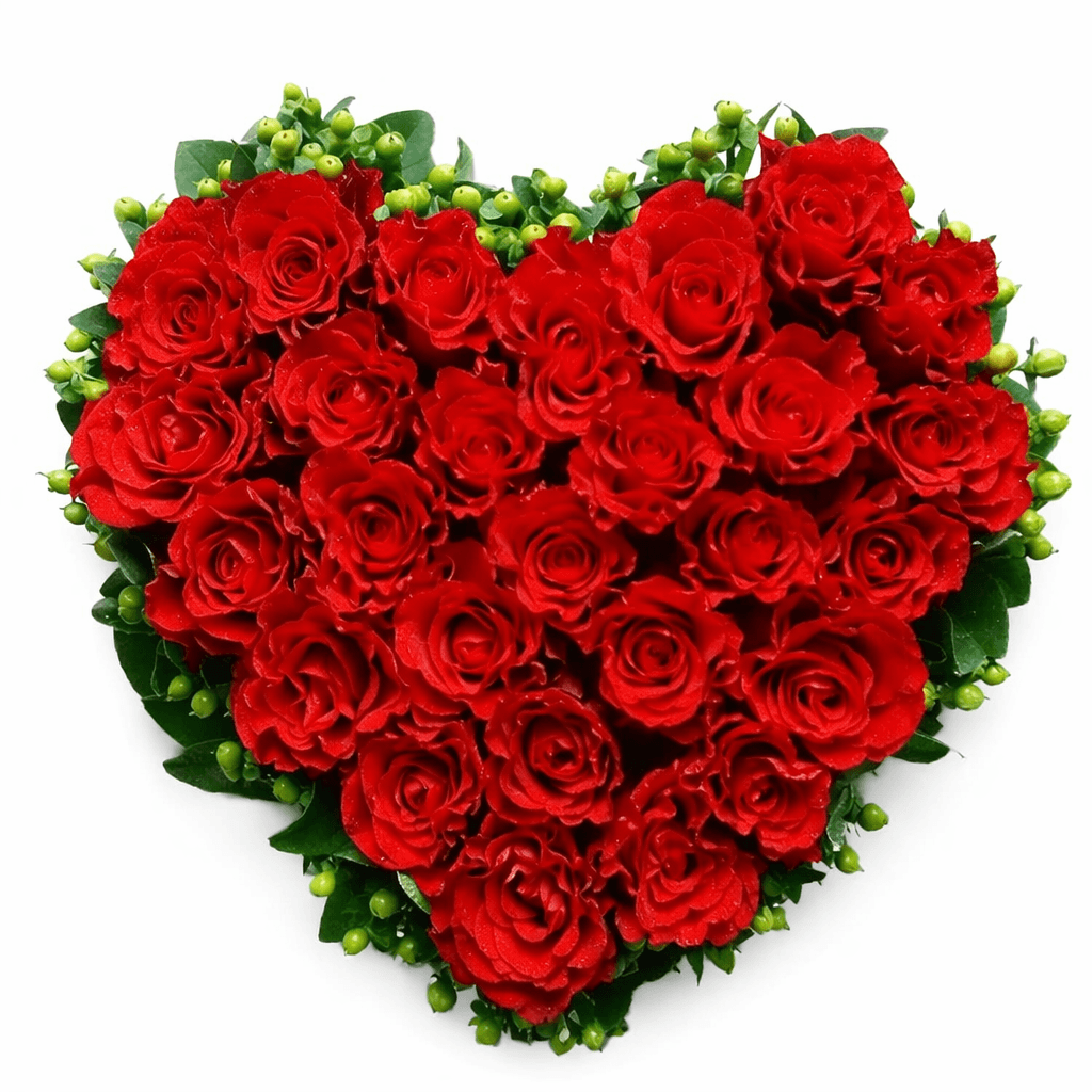 Сердце из красных роз 27 штук Сердце из красных роз 27 штук