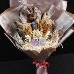 Men's bouquet of fish and croutons