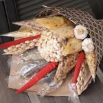 Men's bouquet of fish and nuts