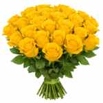 Желтая роза Пенни Лэйн Penny Lane 45 штук