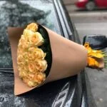 Персиковая роза Пич Аваланч 45 штук