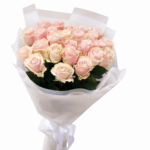 Букет из кремовых роз 25 шт