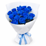Синие розы 15 штук