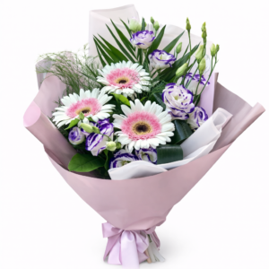 Букет из гербер и эустом