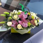 Large bag with exotic flowers