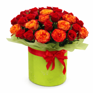 Гигантская коробка из микса 51 розы