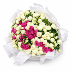 Кустовая роза микс 35 штук