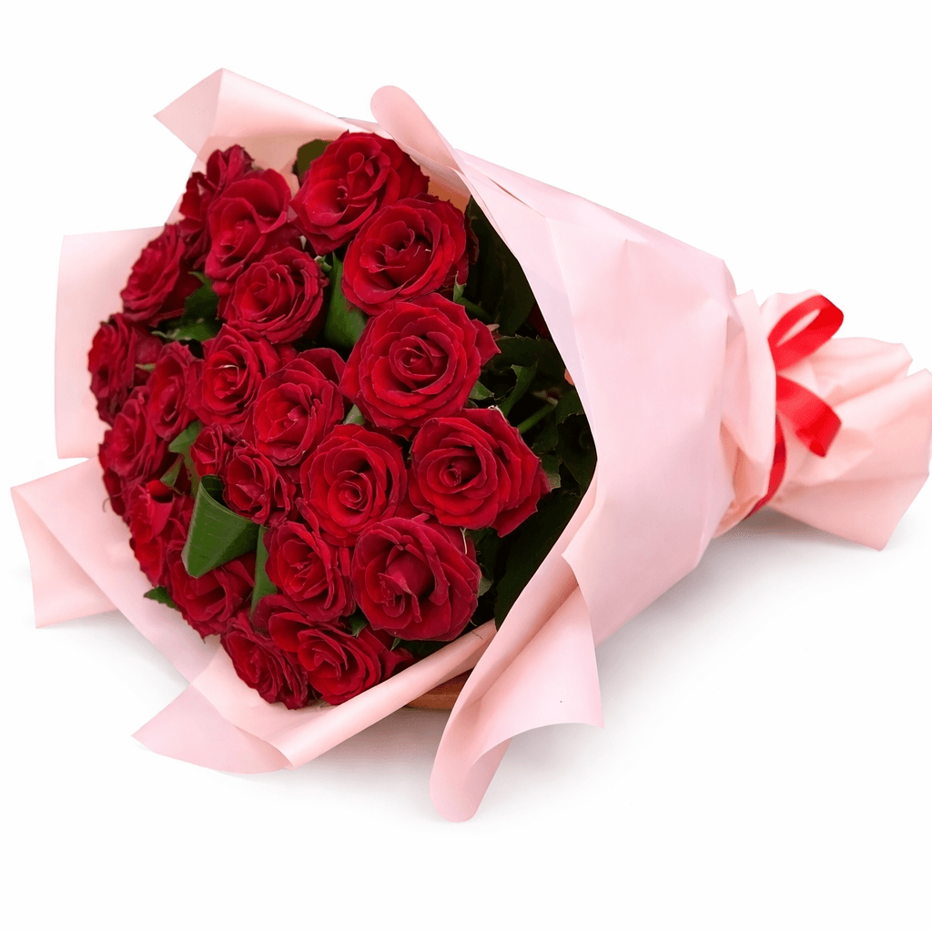 Элегантный букет из 25 красных роз Элегантный букет из 25 красных роз