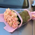 Розовые розы Карина 19 штук