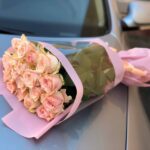 Розовые розы Карина 19 штук