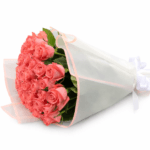 Розовые розы Карина 39 штук