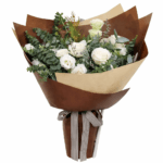 Букет из эустомы в корейской упаковке № 163