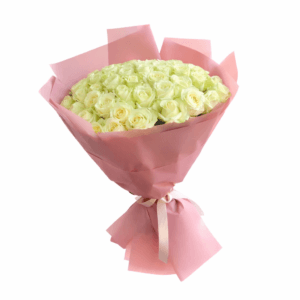 Персиковая роза Пич Аваланч 51 штука