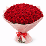 Букет 51 красная роза Эквадор