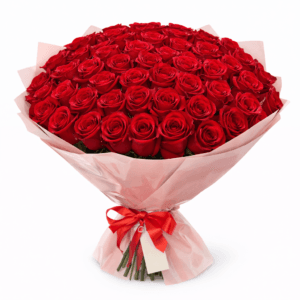 Букет 51 красная роза Эквадор