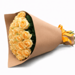 Персиковая роза 45 штук