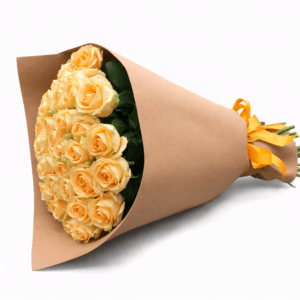 Персиковая роза 45 штук