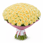 Букет 101 Роза Персиковая