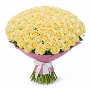 Букет 101 Роза Персиковая