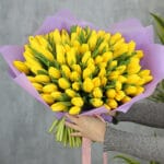 101 желтый тюльпан