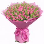 101 розовый тюльпан