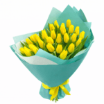 25 желтых тюльпанов