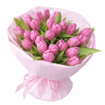 25 розовых тюльпанов