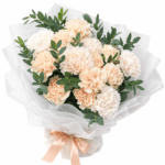 Букет «Нежные диантусы и эвкалипт»