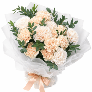 Букет «Нежные диантусы и эвкалипт»